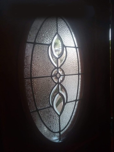 Imagen 3 de 3 de Vitral Emplomado Para Puerta Con Diseño Abstracto