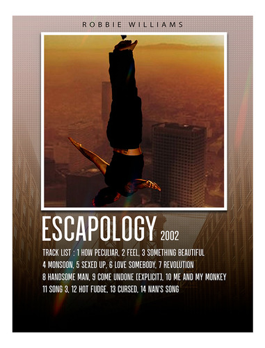 Poster Papel Fotografico Robbie Williams Escapology 4530