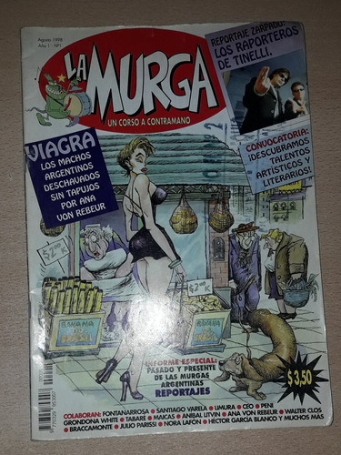 Revista La Murga N°1 Agosto De 1998 Un Corso A Contramano