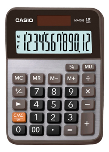 2 Calculadoras De Escritorio Casio Gx-120b Y Mx-120b 12 Dig. Color Gris