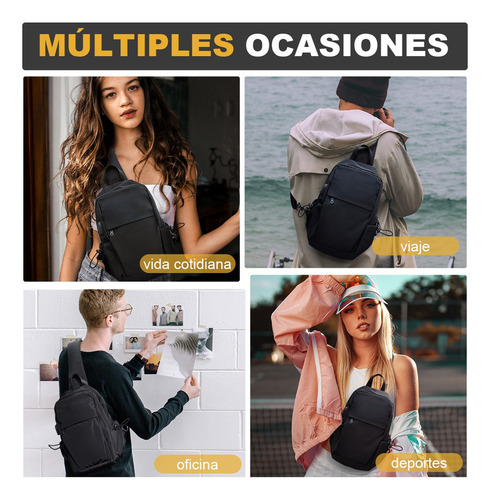 Mochila Cruzada Bandoleras Hombre Para Con Entrada Usb