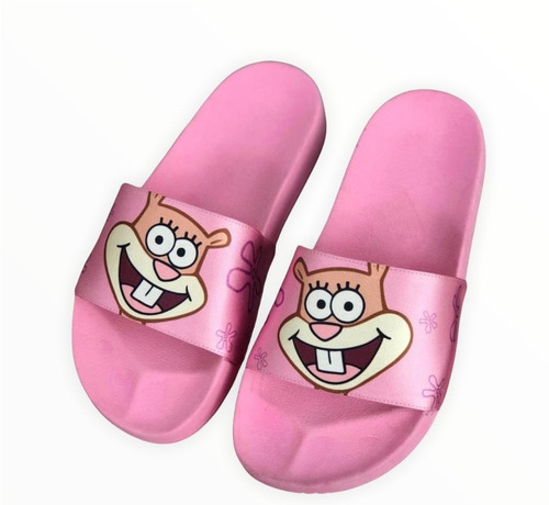 Sandalias Casuales Slide Arenita Bob Esponja Para Dama