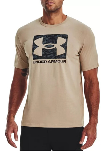 Playera Fitness Under Armour Abc Camo Beige Hombre 1361673-2