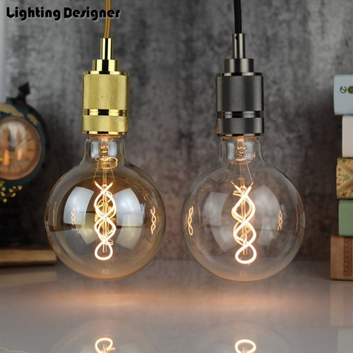 Imagen 3 de 4 de Lampara Vintage Decoración Retro G125 Rulo Led