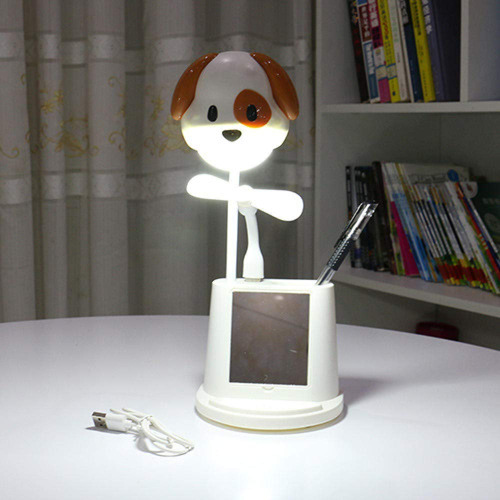 Luz Led Dibujo Animado Carga Usb Pluma Creativa @ Cachorro *