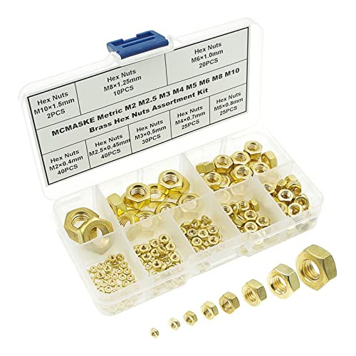 Surtido De Tuercas Hexagonales De Latón Mcmaske M2 M2.5 M4 M