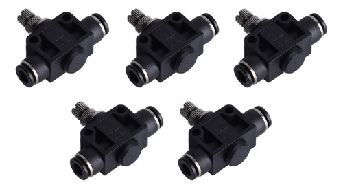 Conector Neumático, 5 Piezas, Válvula De Mariposa, Pvc Durad