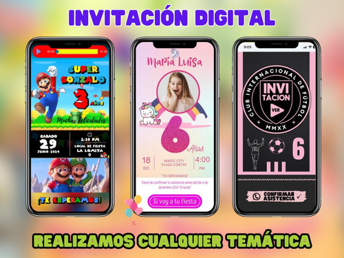 Invitación Digital. Video + Sitio Web + Interactiva. No Pdf