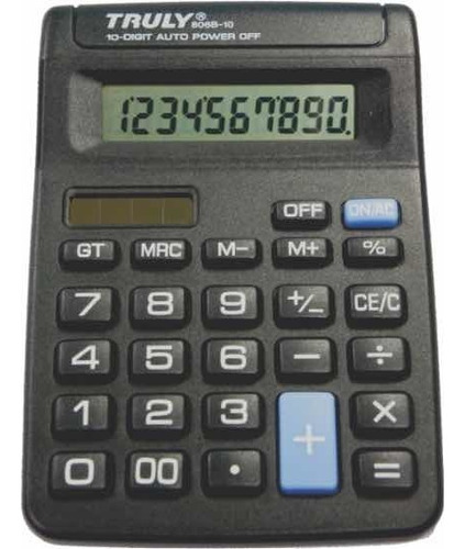 Calculadora De Mesa Truly 806b-10 Dígitos Pilha A A E Solar