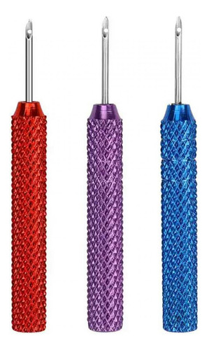 3 Uds Punzón Pluma Para Aguja Tubo De Metal Alfileres De