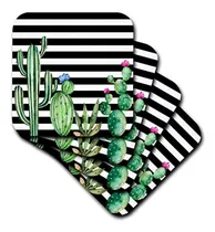Comprar 3drose Anne Marie Baugh  Cactus Color Negro Y Rayas Blancas 