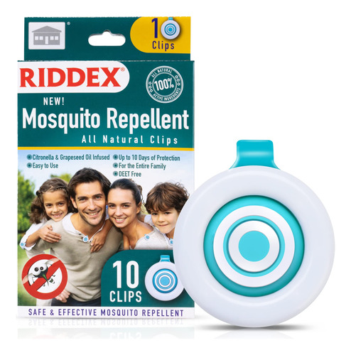 Riddex Clips Repelentes De Mosquitos | 10 Piezas | Sin Deet