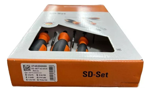 Juego De 6 Desarmadores Weidmuller 2749200000 Pack x 6 Plano y Cruz