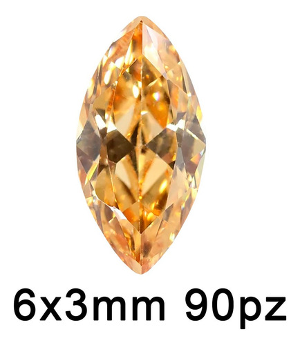 Zirconia Cubica Circonita Cz Marquise 6x3mm Color A Elegir