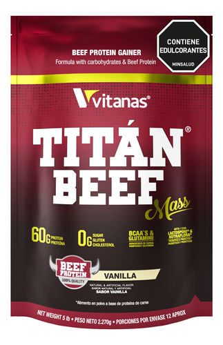 Titan Beef Mass (5lbs) Vitanas Similar Iron / Carnivor Mass
