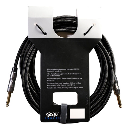 Cabo Para Instrumento Seizi Energy 6m P10r/ P10r - Black