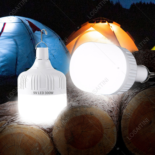 Losaitini 4pzs Portatil Recargable Emergencia Usb Lámpara Foco Led Mantenga Pulsado Para Apagar Duración 5 Horas 5 Modos De Iluminación Capacidad De La Batería 6000 Mah 10000 Lúmenes Tamaño 9,5*18,5cm