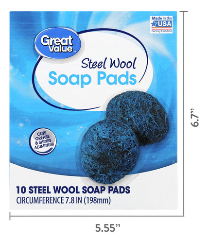 Almohadillas De Jabon De Lana Great Value (2 Pack)