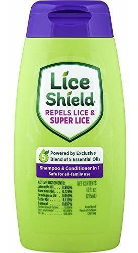 Champú Y Acondicionador Lice Shield En 1 Botella De 10 Oz,