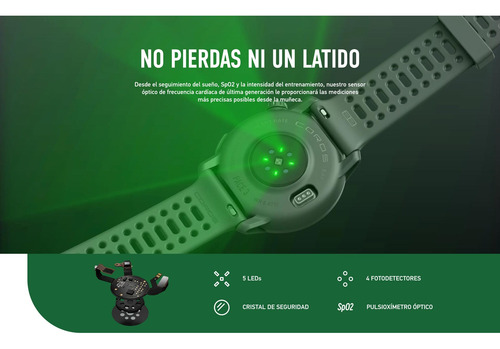 Reloj Deportivo Gps Coros Pace 3 Malla Nylon Ink Gris Nylon Ink Negro Negro
