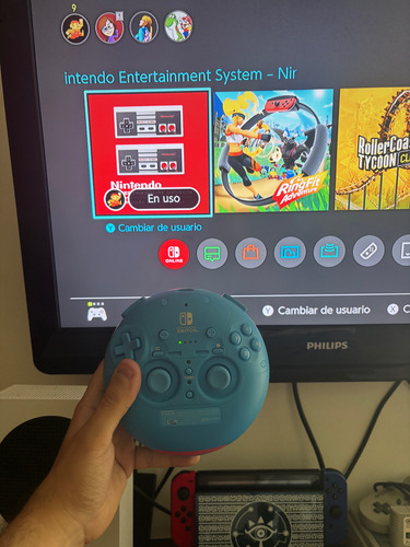 Control Nintendo Switch Slime Dragon Quest Nsw-147 Hori Celeste (Usado)