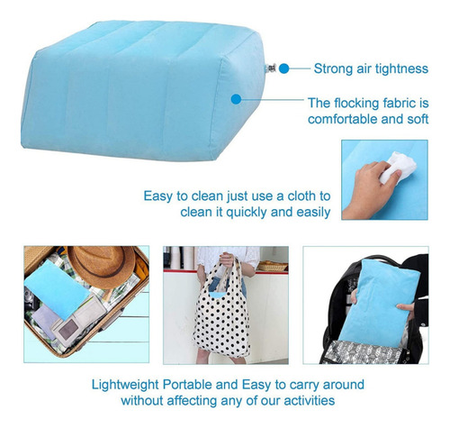 Cojín Inflable For Levantar Piernas, Almohada De Apoyo