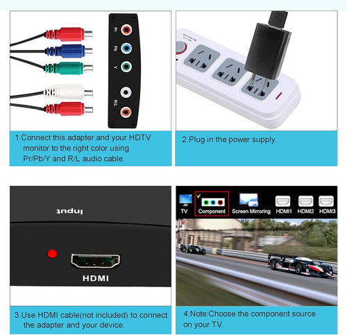 Hdmi A Components Converter, Avedio Enlaza Hdmi A 1...