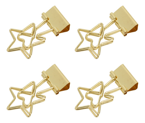 Pinzas De Papel Con Forma De Estrella, 100 Unidades, Huecas