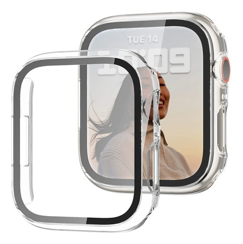 Protector Carcasa Con Vidrio Para Apple Watch Se 4 5 6 7