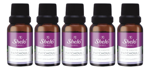 5 Pack Aceite Esencial Patchouli Shelo