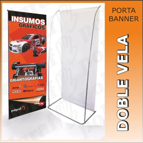 Portabanner 90x190 Doble Tensor Reforzado, S/lona (polgraf)