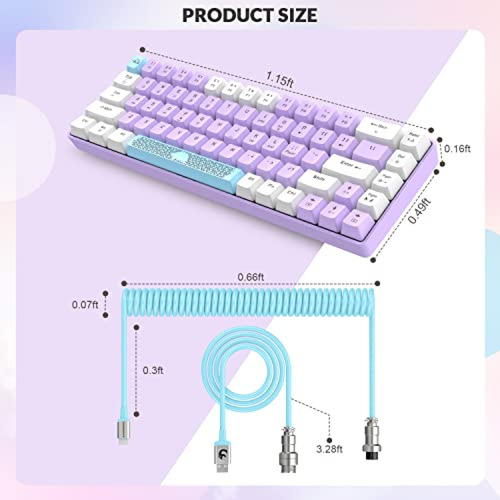 Teclado Mecanico Ussixchare 60% Teclado Mecánico Mini Teclad