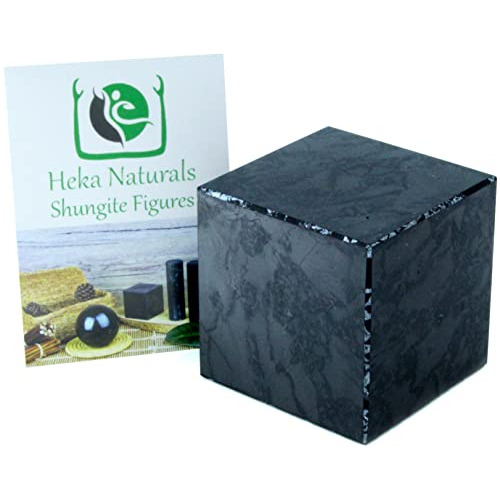 Cubo De Cristal Negro Pulido Shungite | 2 Pulgadas | De...