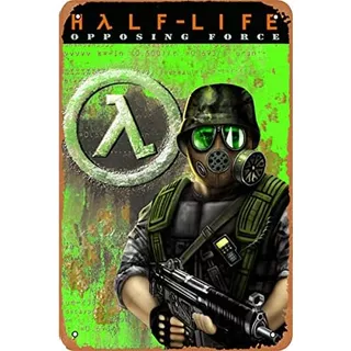 Póster De Juego Half-life Opposing Force 1999, Letrero...