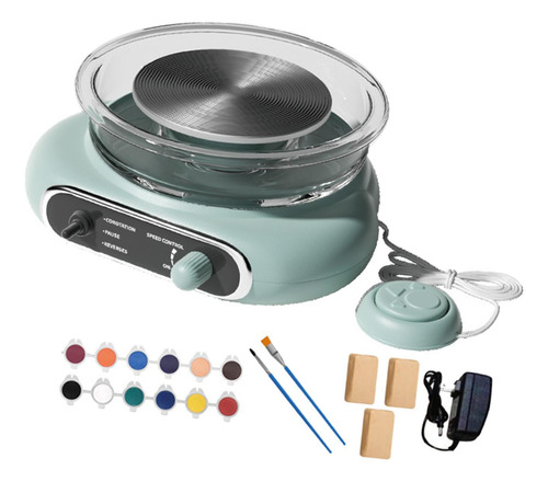 Mini Kit De Torno De Cerámica Con Pétalo De Pie, Verde