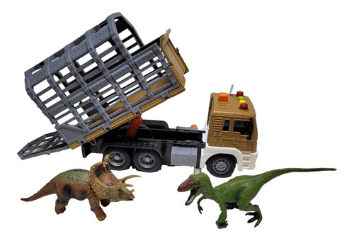 Camion Juguete 2 Dinosaurio Luz Y Sonido Friccion