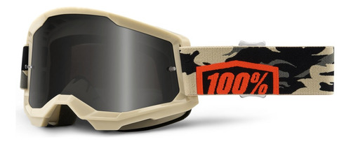 Goggles Motocross 100% Original Strata 2 Sand Kombat Smoke