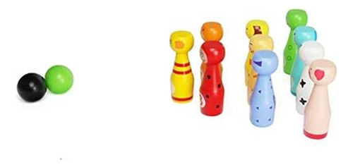 Juego De Boliche Didáctico De Madera Para Bebés De 1 Año