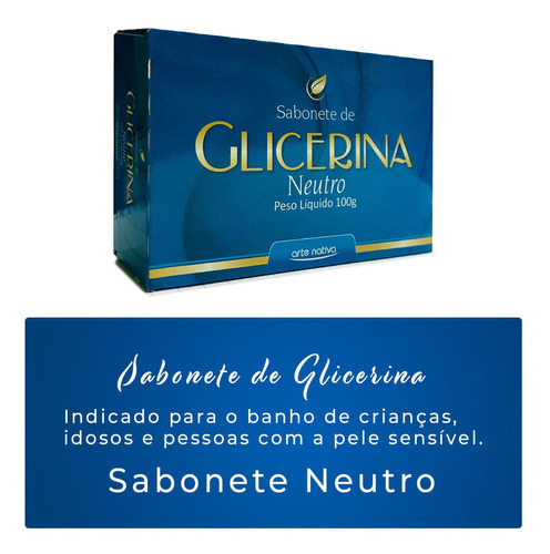 Sabonete Glicerina Neutro Formula Suave Sem Corante 10x100g