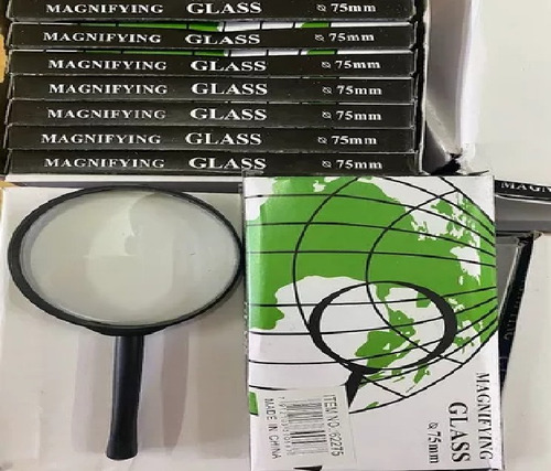 Imagen 2 de 4 de Lupa De Mano Aro De Plastico Magnifyng Glass 100mm