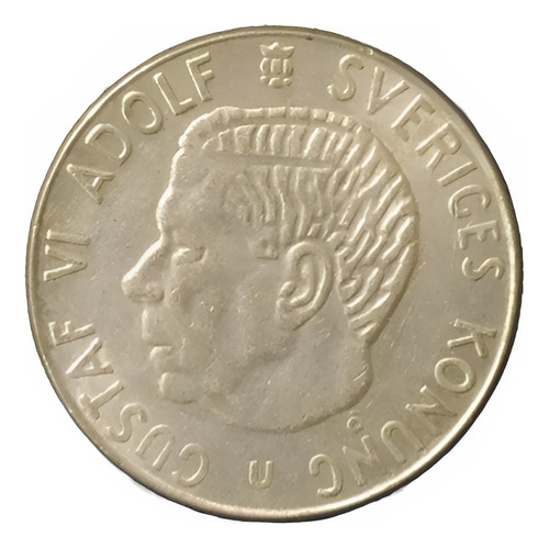 Suecia - Moneda De Plata - 1 Krona - 1963 (Usado)