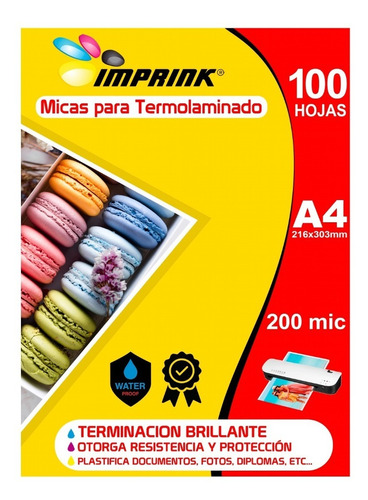 100 Micas Termolaminadora Tamaño A4 200 Mic Envio Incluido