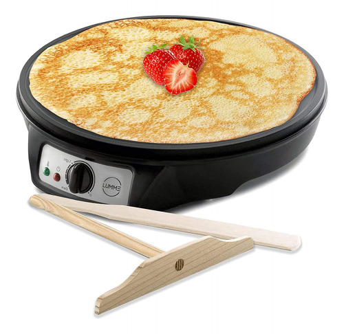 Lumme Crepe Maker - Plancha De Desayuno Antiadherente De 12 