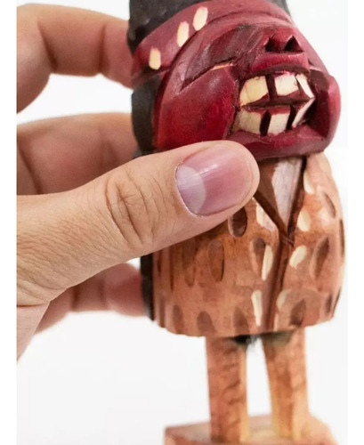 Indio Pícaro De Madera 13 Cms Típico Chileno // Tomy