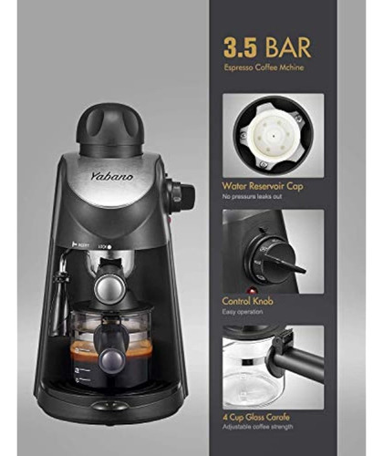 Yabano Máquina De Café Expreso, Cafetera Espresso