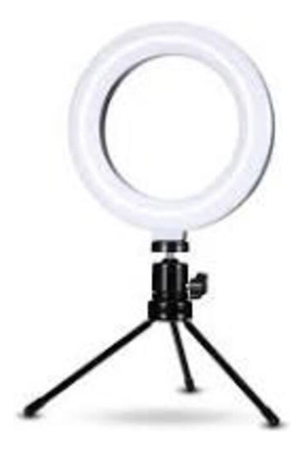 Ring Light Led Mesa Iluminador Pequena Tripé 6 Polegada 16cm