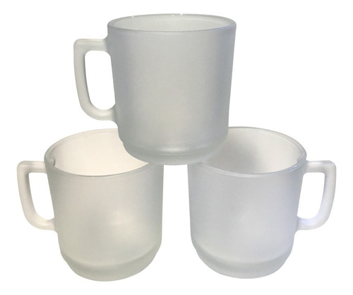 Imagen 4 de 10 de Tazas Para Sublimar Vidrio Esmerilado Caja 6 Unidades