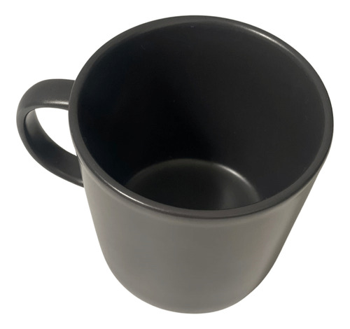 Caneca Xícara De 300ml Cor Fosca De Cerâmica Cor Preto