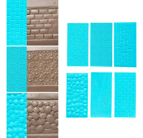 A 6 Piezas De Esteras De Impresión De Fondant, Alfombrilla
