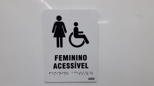 Imagem 4 de 6 de 55 Placas Em Braille Para Banheiro E Lixo Reciclado
